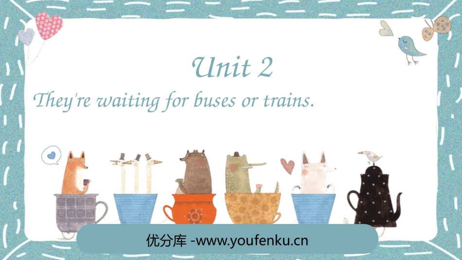 《They're waiting for buses or trains》PPT免费课件_第1页