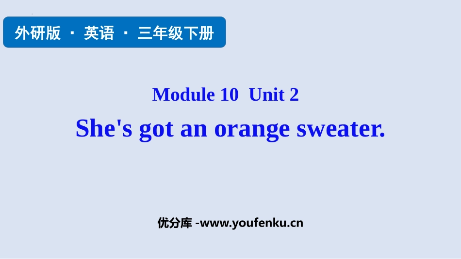 《She's got an orange sweater》PPT精品课件_第1页