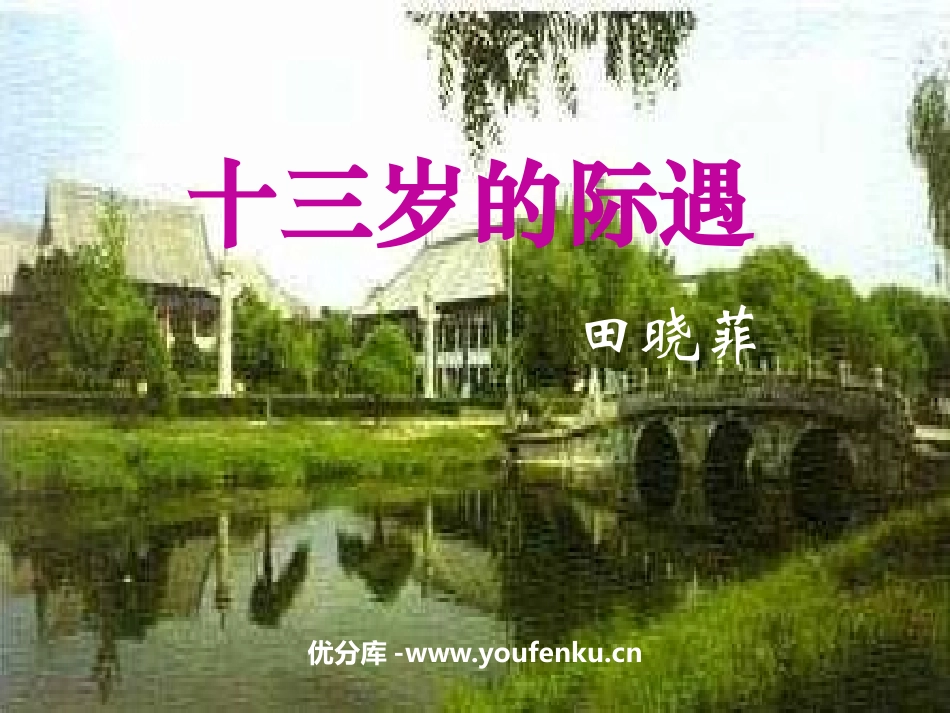 《十三岁的际遇》PPT课件[苏教版七年级语文上册]_第1页